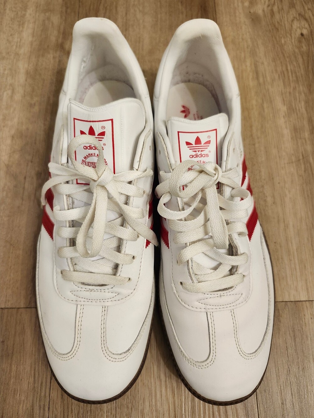 Adidas Samba Vintage 2011 Men's Sneaker Size 13 In White/Red/Brown